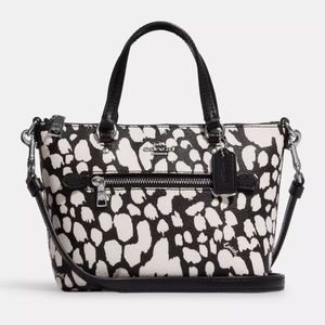COACH Mini Gallery Crossbody With Spotted Animal Print